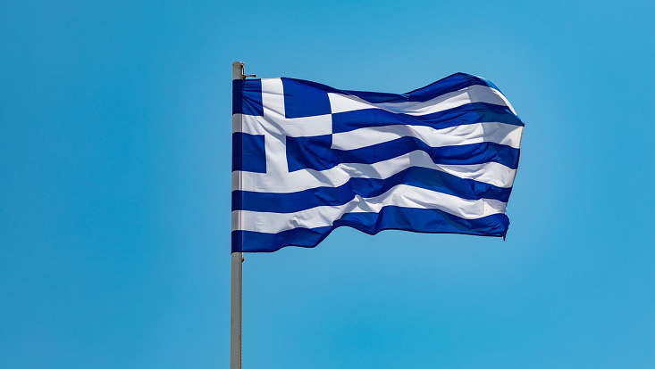 Parthenon in Griechenland vor blauem Himmel