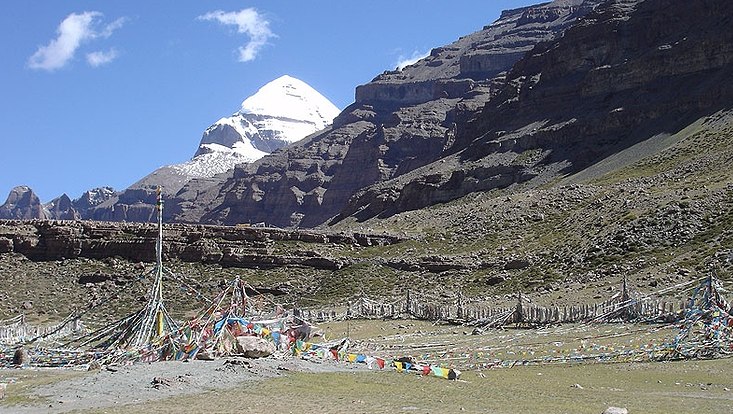 Bergige Landschaft in Tibet
