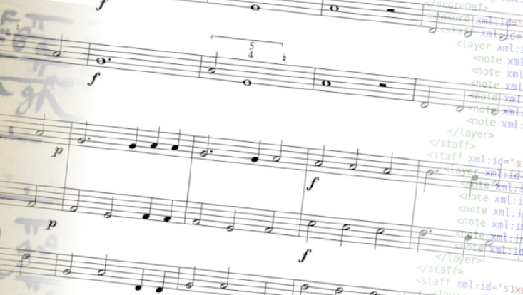 Fotomontage dreier Notationsarten - alt, normal und codiert